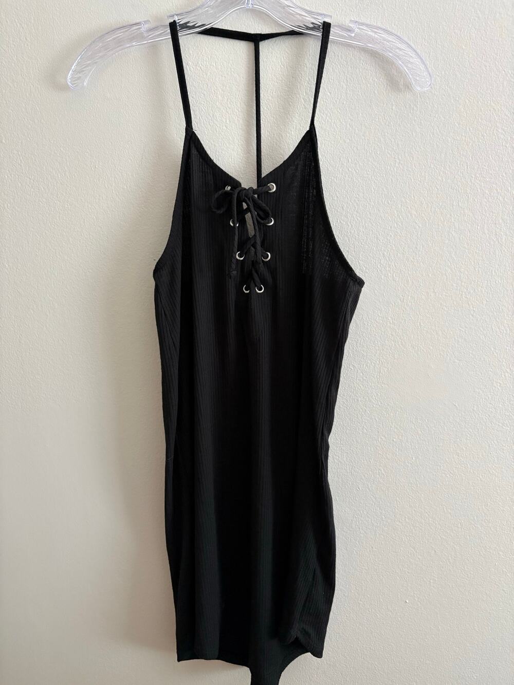 Lulus Women’s black ribbed knit mini dress Size XS